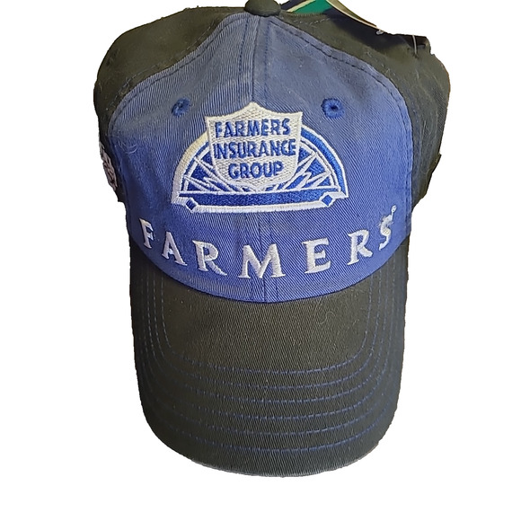 NASCAR #5 Farmers Insurance Team Color Pit Hat Kssey Kahne Strap Back - Picture 1 of 7